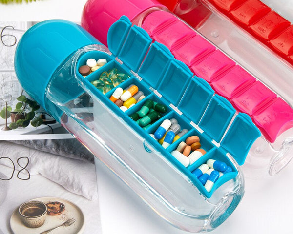 Premium Trinkflasche mit Nachfüllbox – Praktisch & Wiederverwendbar