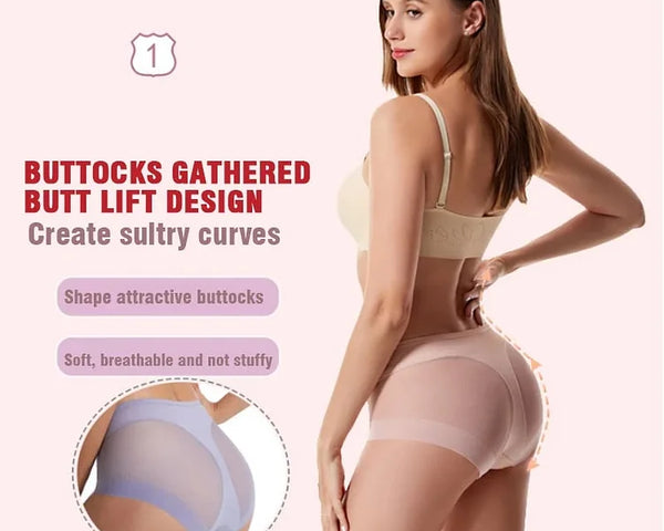 Eleonora™ Nahtlose Ice Silk Bodycon-Slips mit hoher Taille (4er-Pack)