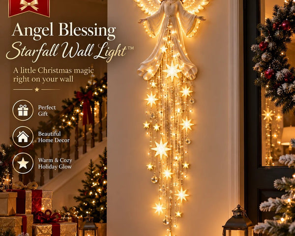 Celestara™ Engel-Weihnachtsleuchte | Warmes Sternenlicht & festliche Wohlfühlatmosphäre