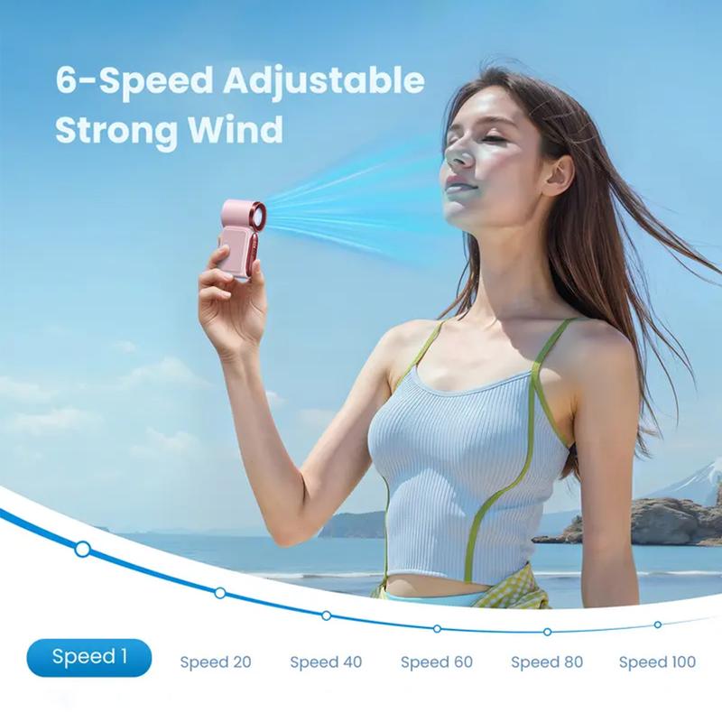 TurboBreeze™ | Mini-Handventilator mit LED-Anzeige & 5 Turbostufen ⭐