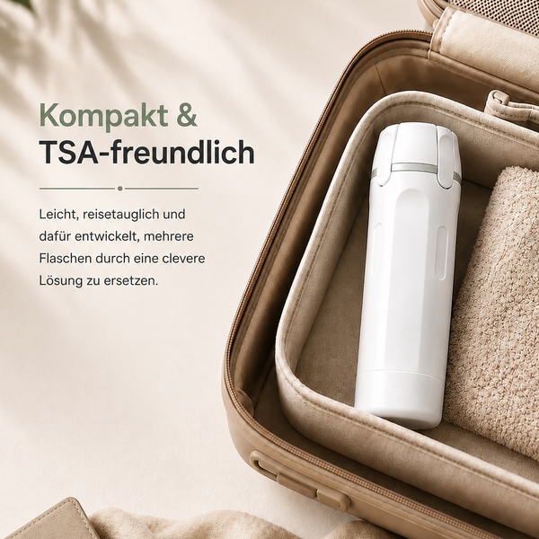 Packelle™ – 4-in-1 Reisespender für maximale Platzersparnis