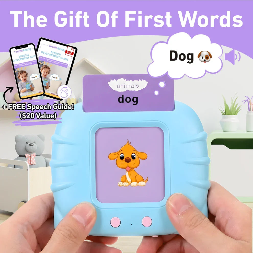 TalkiJoy™ Montessori Sprechkarten – Interaktives Lernspielzeug für erste Wörter | Spielerisch Sprache entdecken