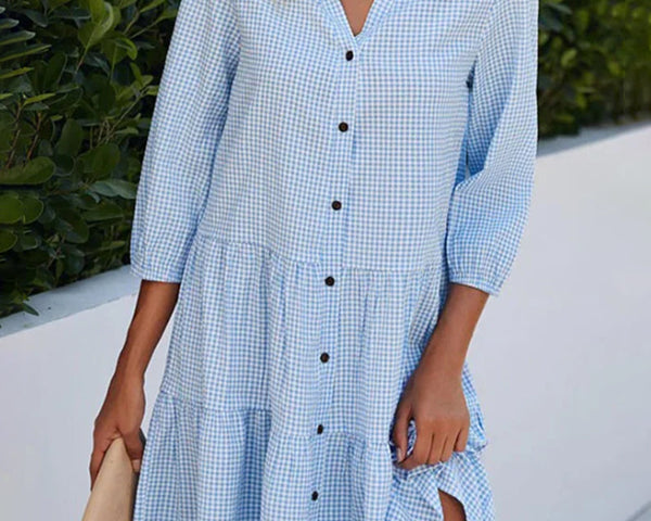 Laila™ Schönes blaues Kleid