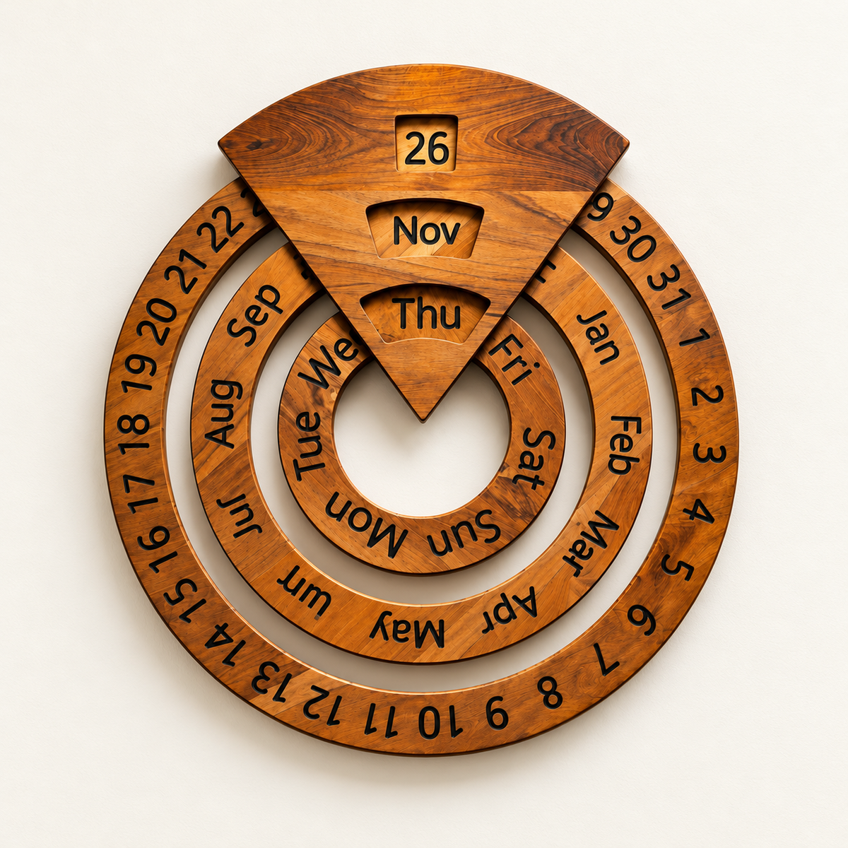 Temporra™ Ewiger Holzkalender | Vintage-Charme für deinen Schreibtisch