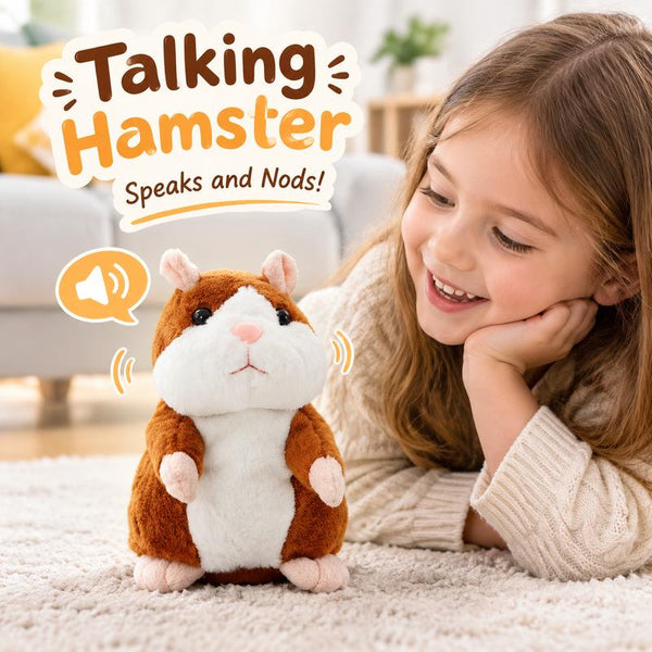 HammiPop™ Sprechender Plüschhamster | Lustiger Sprachspass für Gross & Klein