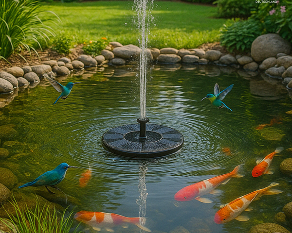 AquaBloom™ – Solarbrunnen für Ruhe & Eleganz im Garten