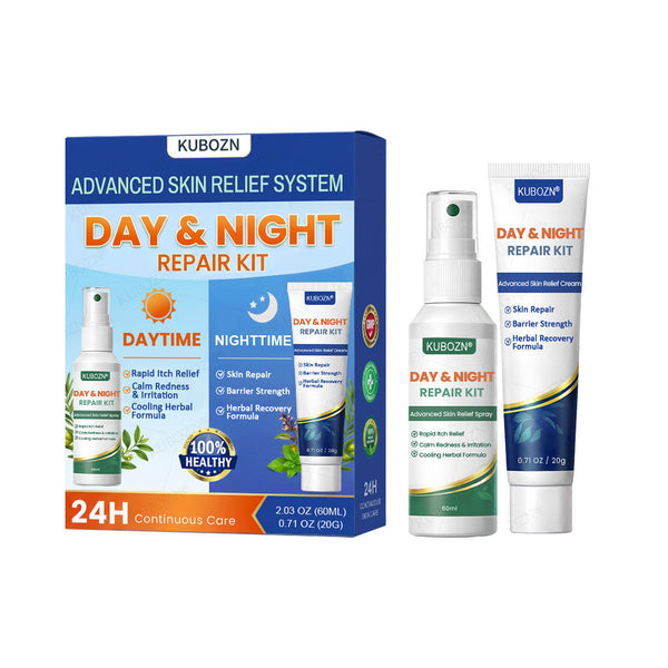 Psoriasis Tag- & Nacht-Reparatursystem | 24h Hautpflege-Duo