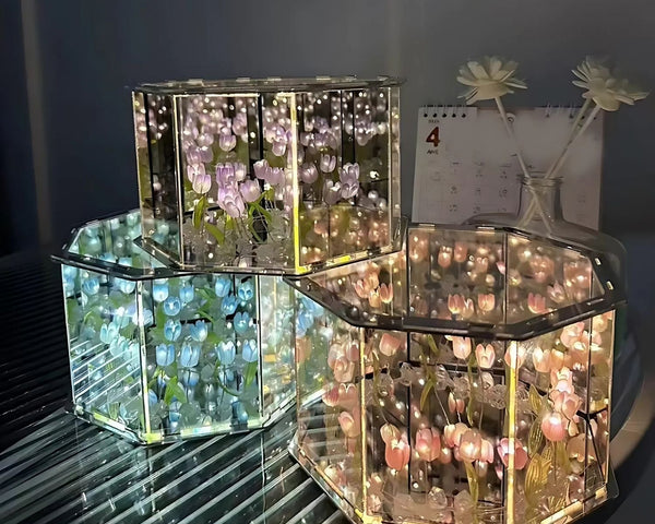 LumiFlora™ -  Handgefertigte Blume Würfellampe