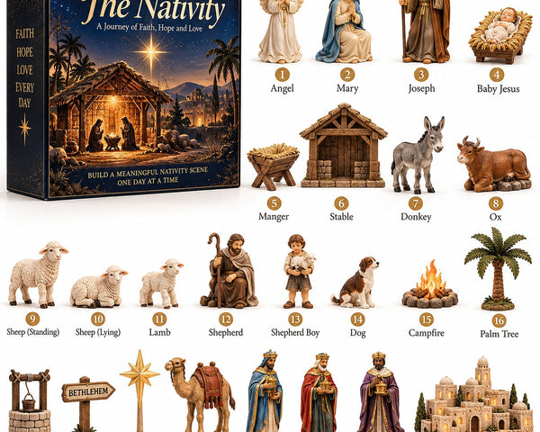 NoelTale™ Krippen-Adventskalender | 24 Tage voller Weihnachtszauber