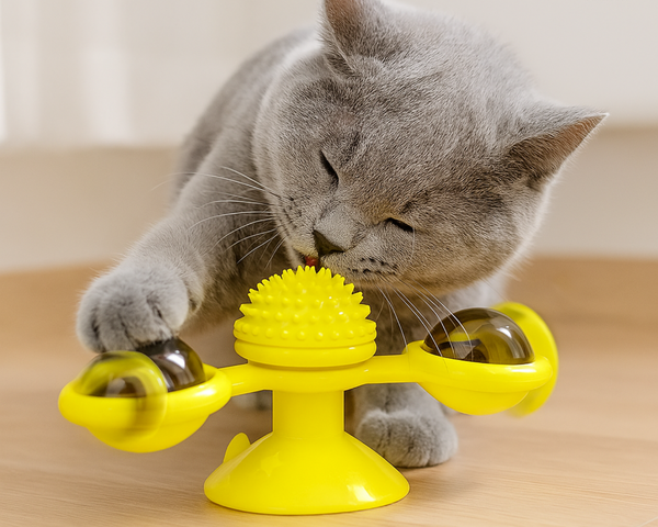 SpinPaw™ – Endloser Spielspaß & Bewegung für Ihre Katze!