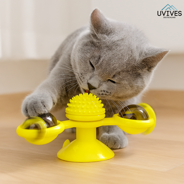 SpinPaw™ – Endloser Spielspaß & Bewegung für Ihre Katze!