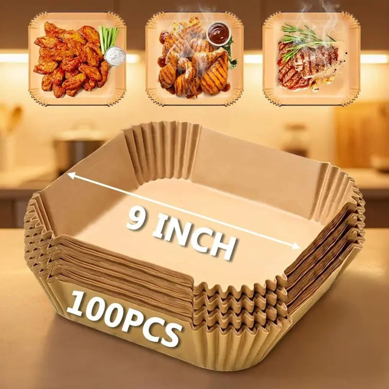 FryShield™ Heissluftfritteusen-Papiereinlagen | Weniger Schmutz & einfachere Reinigung