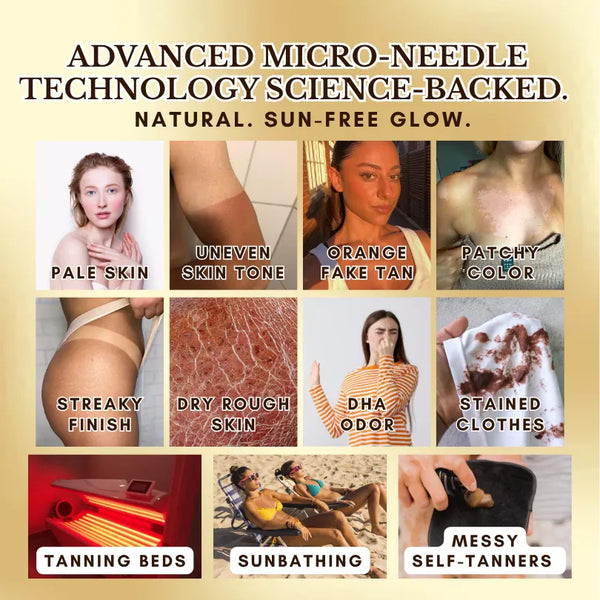 Sunluxe™ BronzeAura Sunless Tanning Microneedle Patch – Natürliche Bräune ohne UV-Strahlung