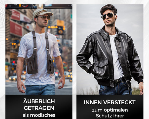 Diebstahlsichere Outdoor-Unterarm-Schultertasche für Herren