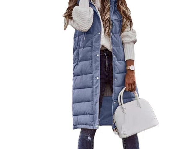 Cynthia™ Weste Langer Baumwollmantel Ärmellose lockere Jacke