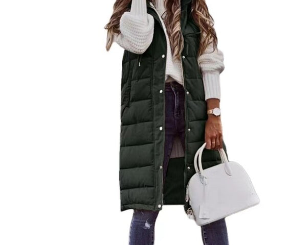 Cynthia™ Weste Langer Baumwollmantel Ärmellose lockere Jacke