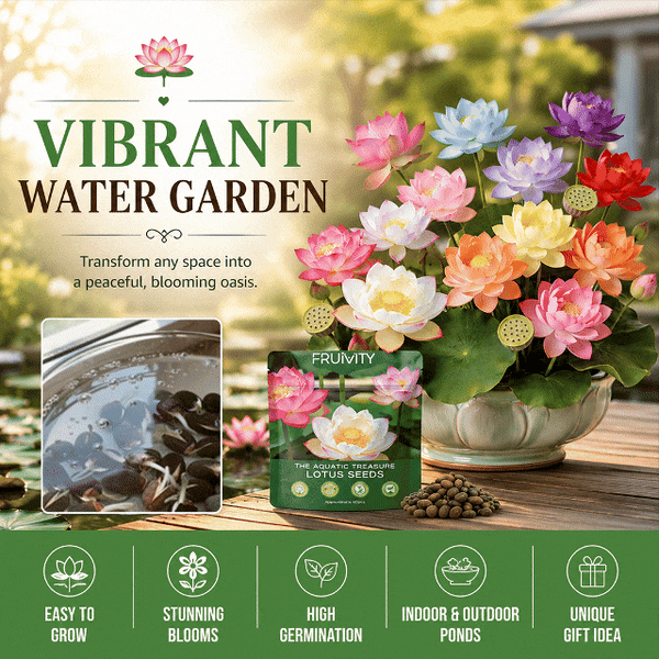 LotuViva™ Wasserlotus-Samen Set | 100 Samen für farbenfrohe Wasserblüten