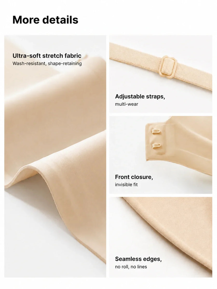 Strapelle™ Trägerloser Push-up-BH ohne Bügel – Rutschfester Halt & nahtloser Look