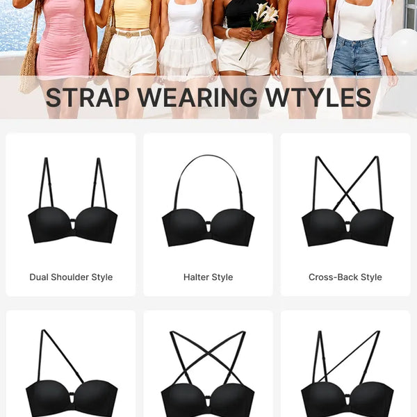 Strapelle™ Trägerloser Push-up-BH ohne Bügel – Rutschfester Halt & nahtloser Look