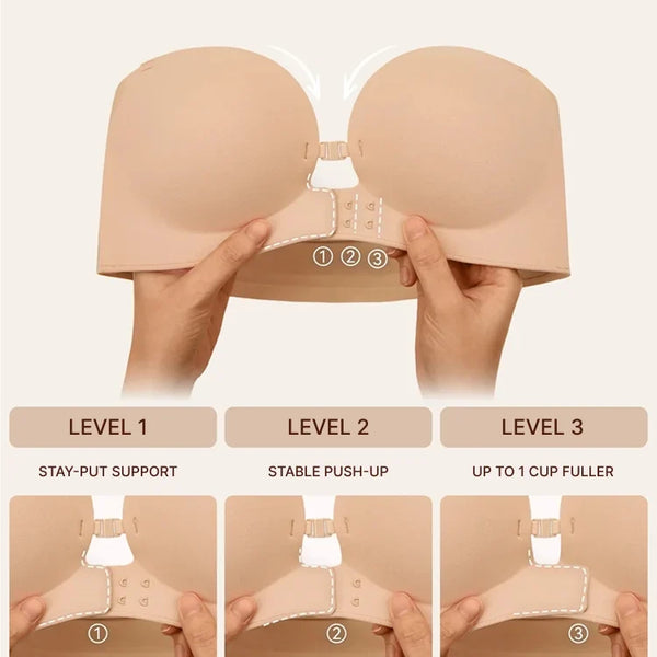 Strapelle™ Trägerloser Push-up-BH ohne Bügel – Rutschfester Halt & nahtloser Look