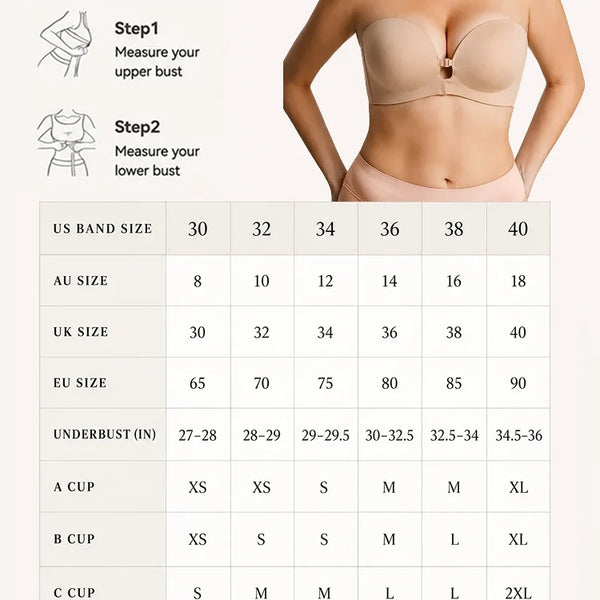 Strapelle™ Trägerloser Push-up-BH ohne Bügel – Rutschfester Halt & nahtloser Look