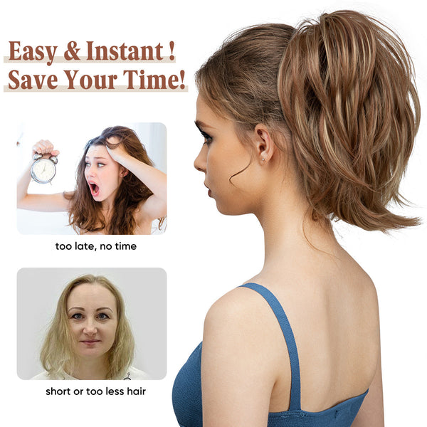 Grande™ Synthetische Haarverlängerungen Pferdeschwanz Krallenclip