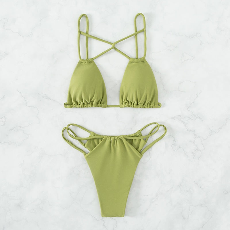 Isadora™ - Cross String Bikini Set