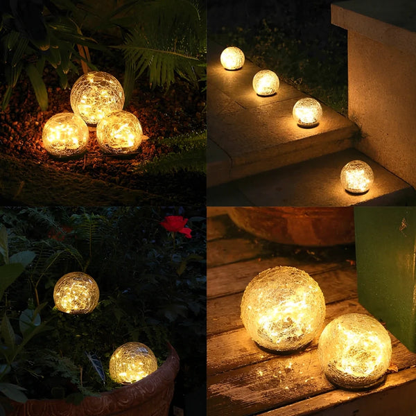 LumiSphere™ Solar-Gartenkugel | Warmes Licht & Magische Gartenatmosphäre