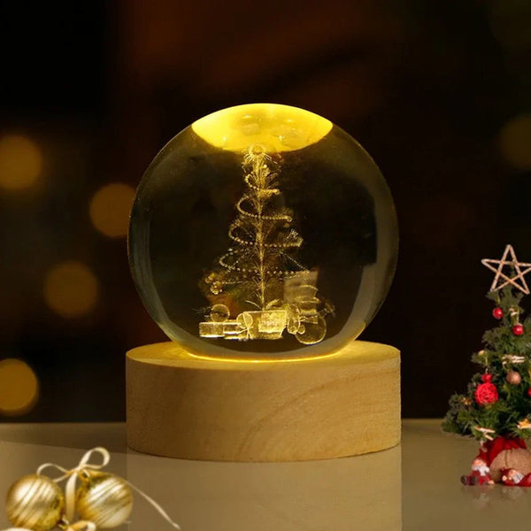 LumiOrbit™ Kristallkugel mit 3D-Licht | Magische Weltraum-Atmosphäre & Stimmungsvolle Beleuchtung