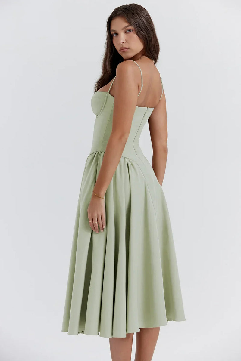 Vivi™ | Ärmelloses Midikleid mit Korsett-Passform
