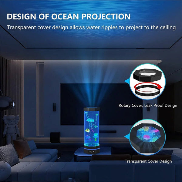 AquaJelly™ Quallen-Lavalampe | Magisches Unterwasserlicht mit Fernbedienung