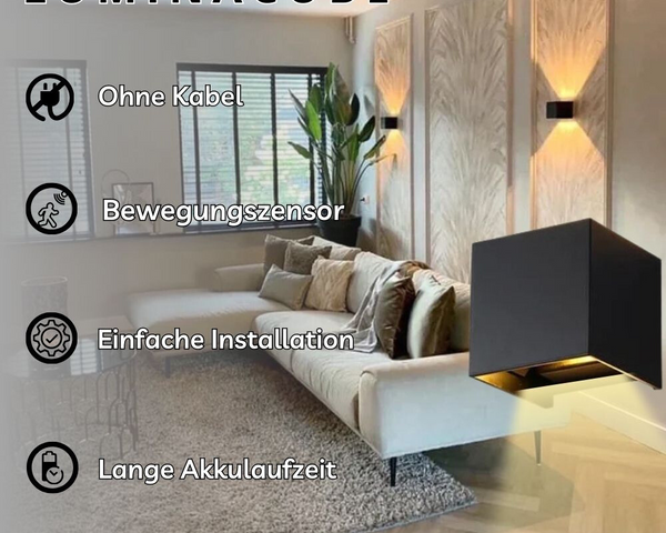 50% RABATT | LuminaCube™ - Die kabellose und luxuriöse Wandlampe! [Letzter Tag Rabatt]