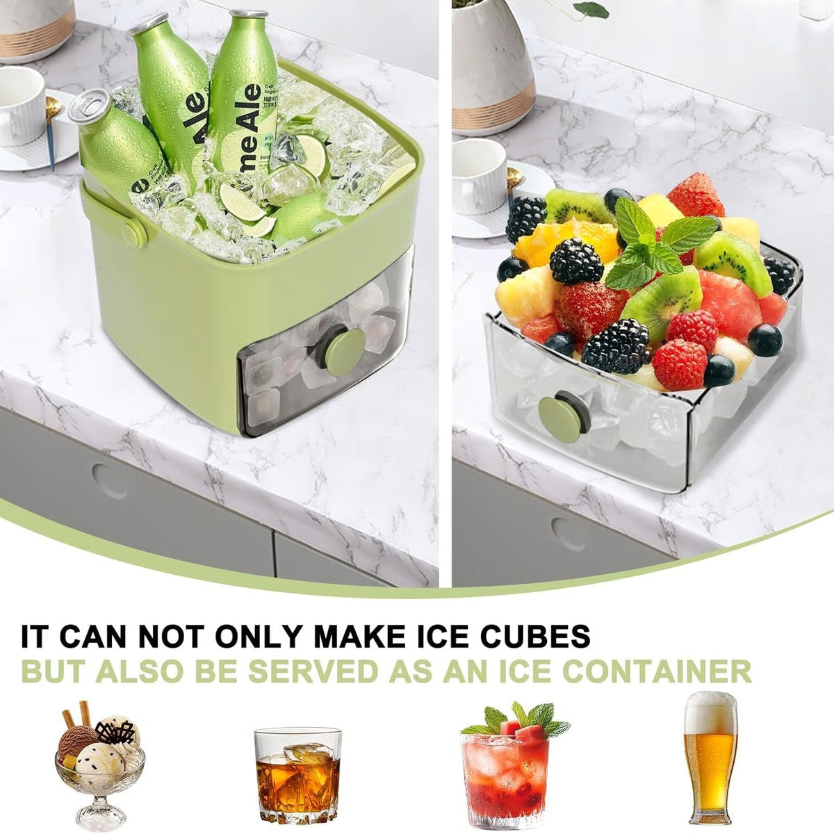 IceNest™ | 48er Eiswürfelform mit Vorratsbox & Push-Release-System