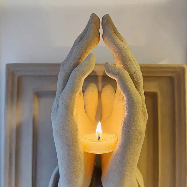 🙏 GraceHold™ | Betende Hände Kerzenhalter – Für Wärme, Hoffnung & Besinnliche Momente