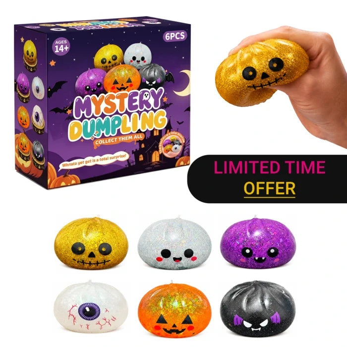 BooBun™ Halloween-Squishies – Glitzernde Überraschungsfiguren zum Drücken
