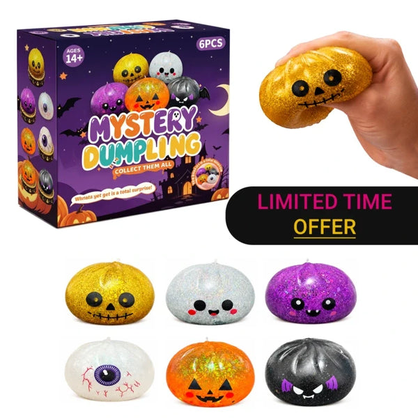 BooBun™ Halloween-Squishies – Glitzernde Überraschungsfiguren zum Drücken