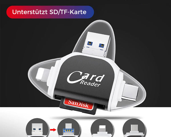 UltraStorage™ - Kartenleser mit Mehreren Anschlüssen für Schnelle Datenübertragung