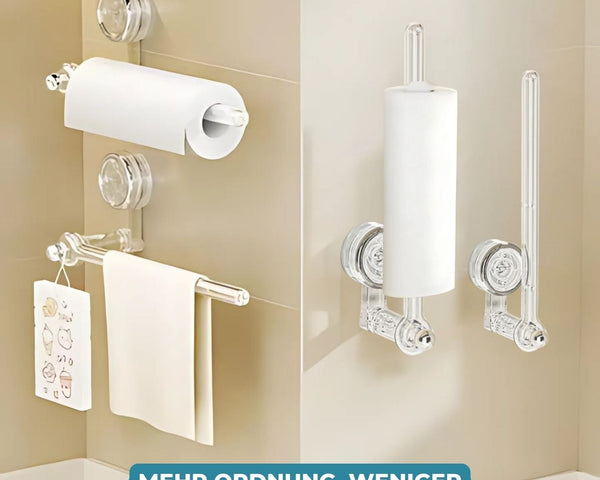 GripRoll™ - Multifunktionaler Vakuum-Saugnapf-Toilettenpapierhalter