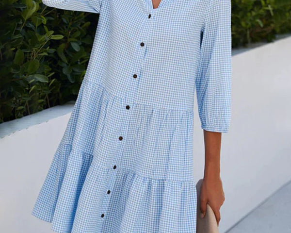 Laila™ Schönes blaues Kleid