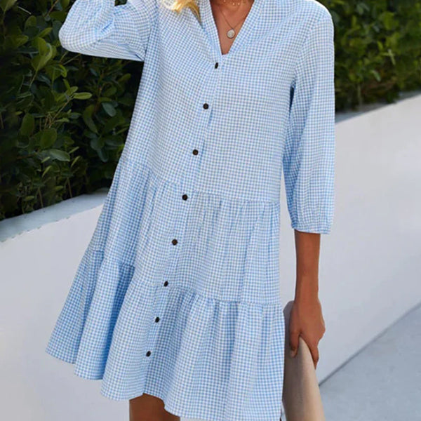 Laila™ Schönes blaues Kleid
