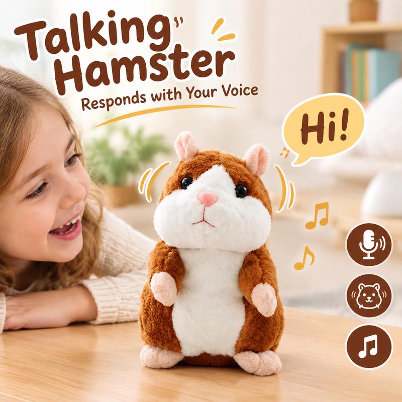 HammiPop™ Sprechender Plüschhamster | Lustiger Sprachspass für Gross & Klein