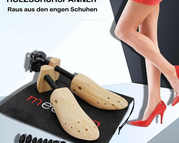 TimberStride – Hölzerne Werkzeuge für breite Schuhe