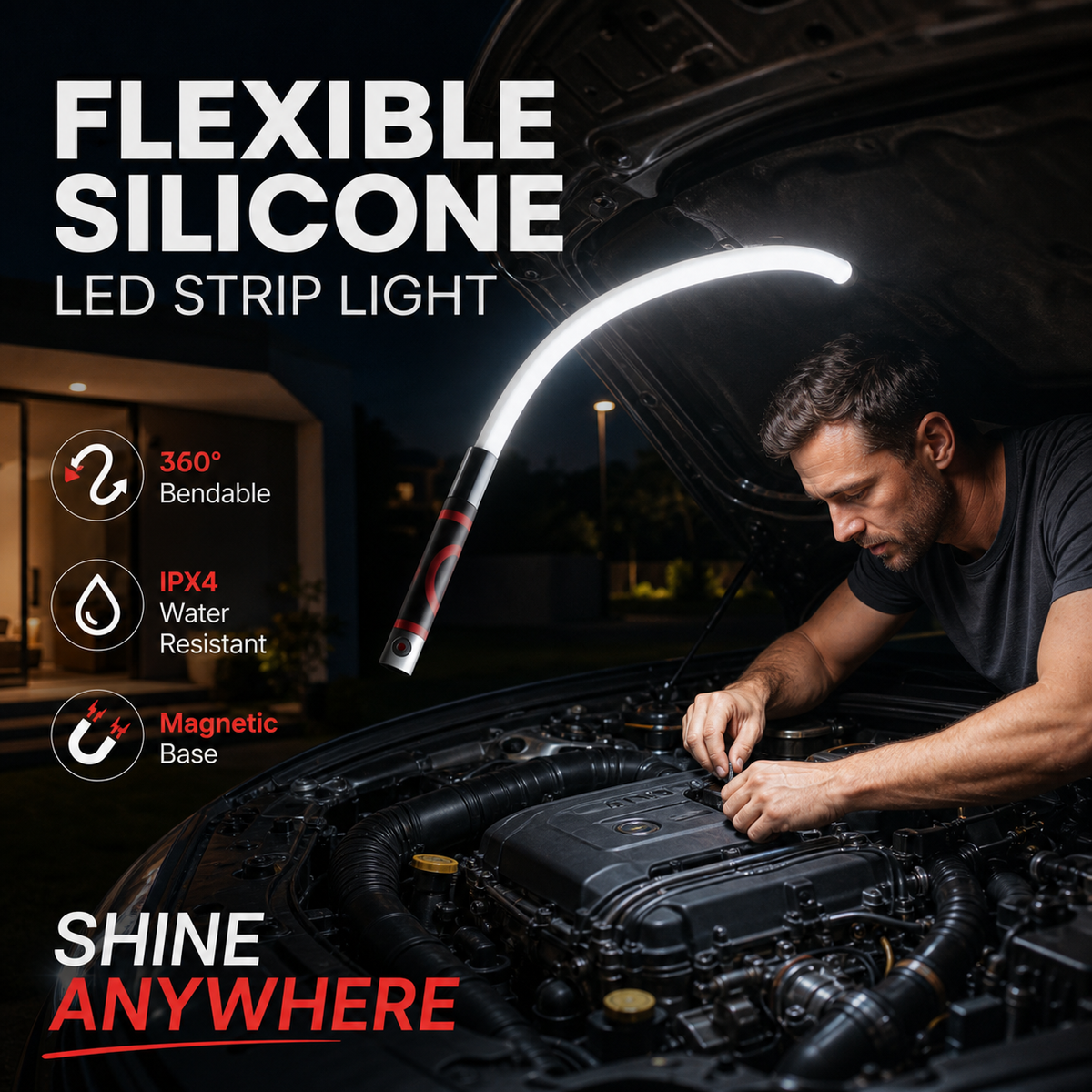 Flexora™ Flexible LED-Lichtleiste | Vielseitiges Licht für unterwegs