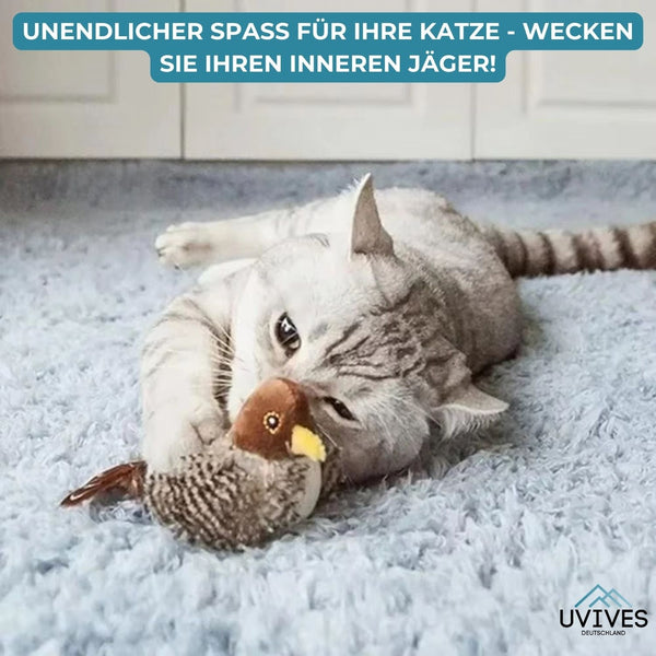 PurrTweet™ - Interaktives zwitscherndes Vogelspielzeug für Katzen