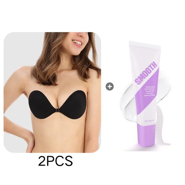💗2 zum Preis von 1 – 2 Paar - 🎁Selbstklebende, unsichtbare BHs mit Raffungen