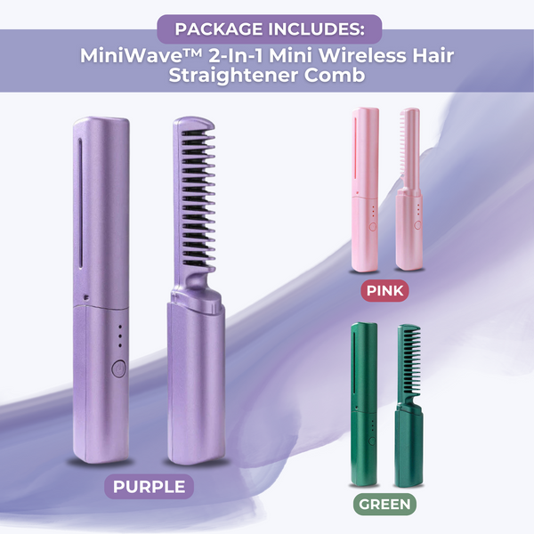 WavePro | 2-in-1 Mini-Wireless-Haarglätter Kamm