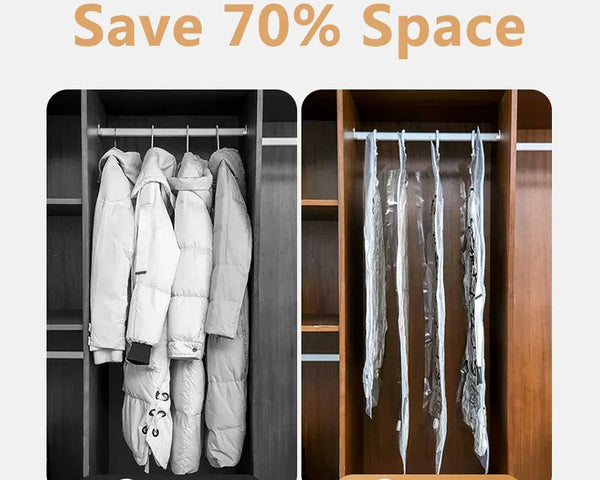 Vacuumo™ – Spare 70% Platz im Kleiderschrank!