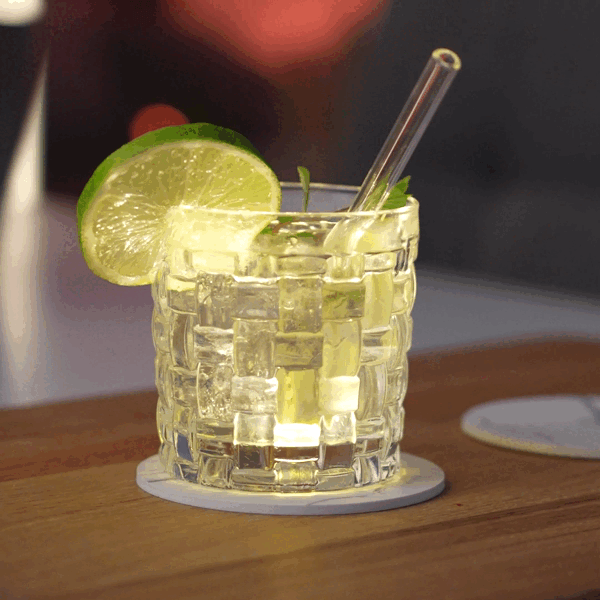 LumiCoaster™ Leuchtende LED-Untersetzer – Für Stimmungsvolle Drink-Momente