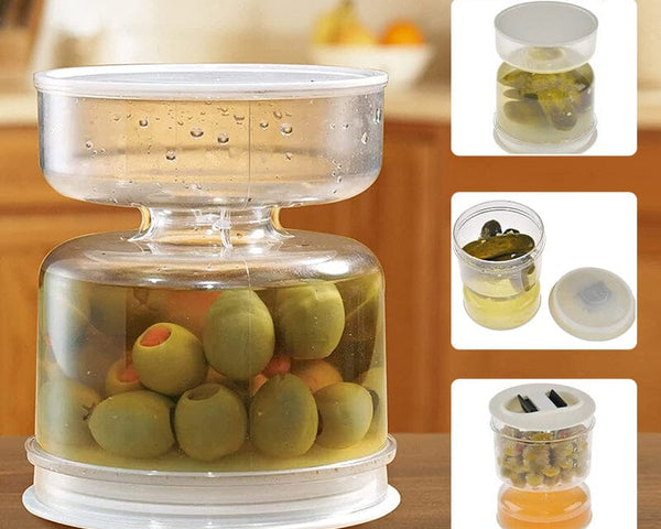 PicklePal™ - Essiggurken- und Olivenglasbehälter mit Sieb [Letzter Tag Rabatt]