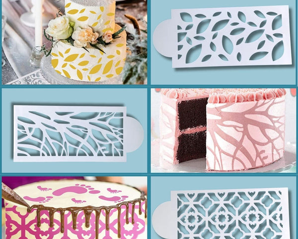 Set mit 8 Stück | DecoLace™ - DIY-Kuchendekor-Form aus Spitze [Letzter Tag Rabatt]